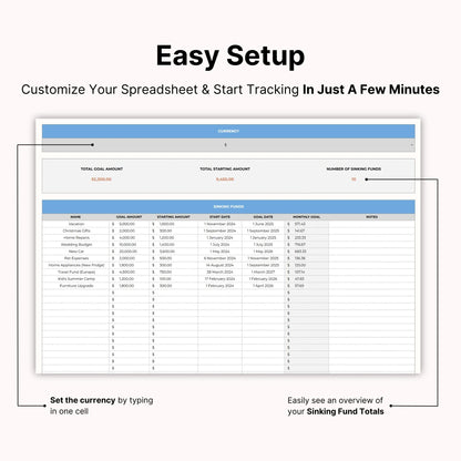 Sinking Funds Tracker