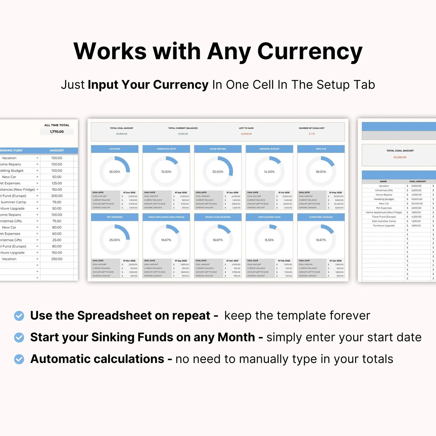 Sinking Funds Tracker